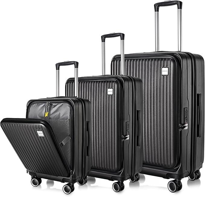 Luggage Sets 3 Piece, ABS Lightweight 20in/24in/28in Luggage, Expandable Carry by SONSENAI