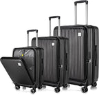 Luggage Sets 3 Piece, ABS Lightweight 20in/24in/28in Luggage, Expandable Carry by SONSENAI