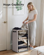 SOLEDI Laundry Hamper with Lid 90L Large & Tall Collapsible Laundry Basket - Image 3