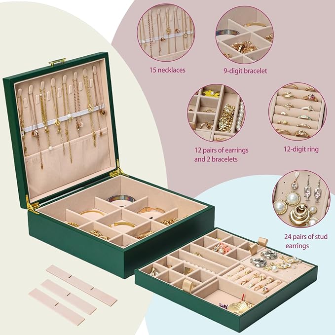 2-layer jewelry box，Jewelry Organizer - Image 5