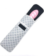 Wanty Hair Straighteners Case with Fastener - Neoprene Curling Iron Holder Flat Iron Curling Wand Travel Cover Case Bag PouchShield Curling Iron Cover - Flat Iron Travel Pouch (Gray)