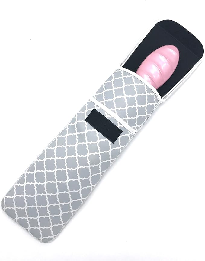 Wanty Hair Straighteners Case with Fastener - Neoprene Curling Iron Holder Flat Iron Curling Wand Travel Cover Case Bag PouchShield Curling Iron Cover - Flat Iron Travel Pouch (Gray)