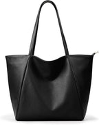 KALIDI Large Tote Bag Vegan Leather Casual Zipper Work Bag Weekender Hobo by KALIDI