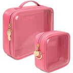 2 Pack Clear Toiletry Bag, Portable Travel Makeup Pouch by LETGO