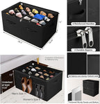 Shoe Organizer for Closet 2 Pack, Foldable Shoe Box - Image 2