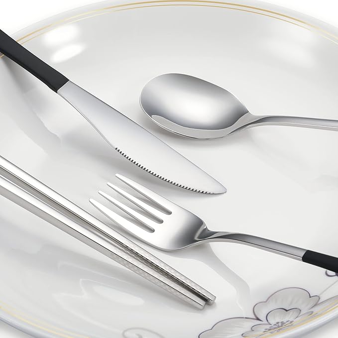 Travel cutlery set, 18/8 stainless steel cutlery, Reusable utensils set - Image 4
