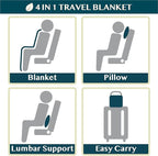 PAVILIA Travel Blanket Pillow, Soft Airplane Blanket 2-IN-1 Combo Set, Plane - Image 7