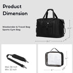 SUNNY BIRD Duffel with Utility Pouch, 40L Weekender Overnight Bag with Shoe - Image 10