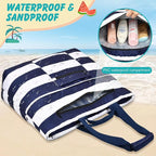 Extra Large Beach Bags for Women, Waterproof Sandproof Beach Tote Bag Zipper - Image 7