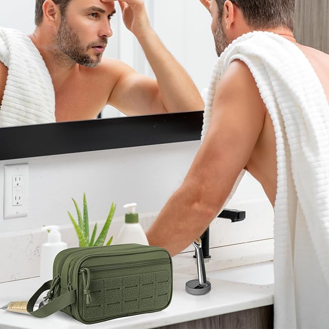 QT&QY Tactical Toiletry Bag For Men Hygiene Bag EDC Military Tool Molle Pouches - Image 6