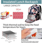 HILUSEN Lunch Cooler Backpack for Women, Extra Large 17 inch Travel Laptop - Image 2