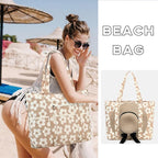LEDAOU Beach Bags for Women, Beach Bags Waterproof Sandproof, Packable Beach - Image 3