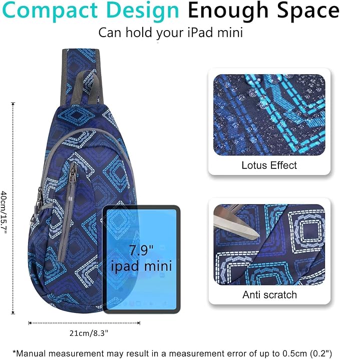 TITECOUGO Small Sling Bag, Lightweight Crossbody Backpack - Image 4