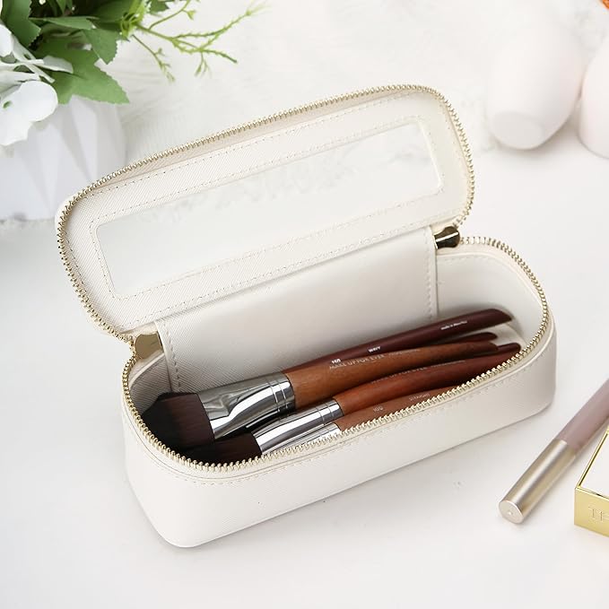 Aveniee Clear Makeup Brush Bag, Slim Cosmetic Brush Holder, Small Toiletry Bag - Image 6