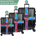 Colorful Luggage Straps for Suitcases, Adjustable Luggage Travel Belts to Keep - Image 3