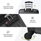Merax Luggage Sets of 3 Piece Carry on Suitcase Airline Approved, Hard Case - Image 6