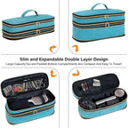 Hair Dryer Travel Carrying Case, Curling Iron Storage Bag, Slim Expandable Handheld Dual-Layer Travel Storage Bag for Dryer/Hair Tool Organizer/Style Organizer