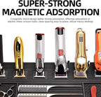 Magnetic Mat 19x12.5 Inch 6 Slots Barber Tray Hairdressing Electric Clippers Storage Mat Salon Table Tools Nonslip Cushion Heat Resistant Pad for Clippers Scissors Combs for Barbershop Salon, Home