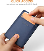 Buffway Mens Slim Wallet, Minimalist Thin Front Pocket Leather Credit Card - Image 3