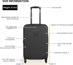 Sherpani Meridian, 22 Inch Carry On Luggage Airline Approved, Rolling Hardside - Image 3