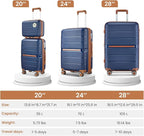 4-Piece Luggage Set with Double Spinner Wheels, Expandable Hardside Suitcases - Image 2