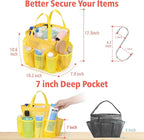 F-color Mesh Shower Caddy Portable, Upgrade Deeper 7 Pockets Shower Bag Basket - Image 4