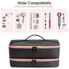 Travel Carrying Case for Hair Dryer for Shark FlexStyle Hair Dryer Bag Double-Layer Beauty Styler Organizer Hair Tool Storage Bag Hairdryer Accessories Black Case