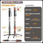 Fotopro Carbon Fiber 3-in-1 Monopod, Max Load 22lbs - Image 2