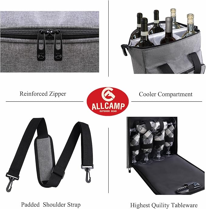 ALLCAMP 6 Bottle Wine Gift Bag - Image 5