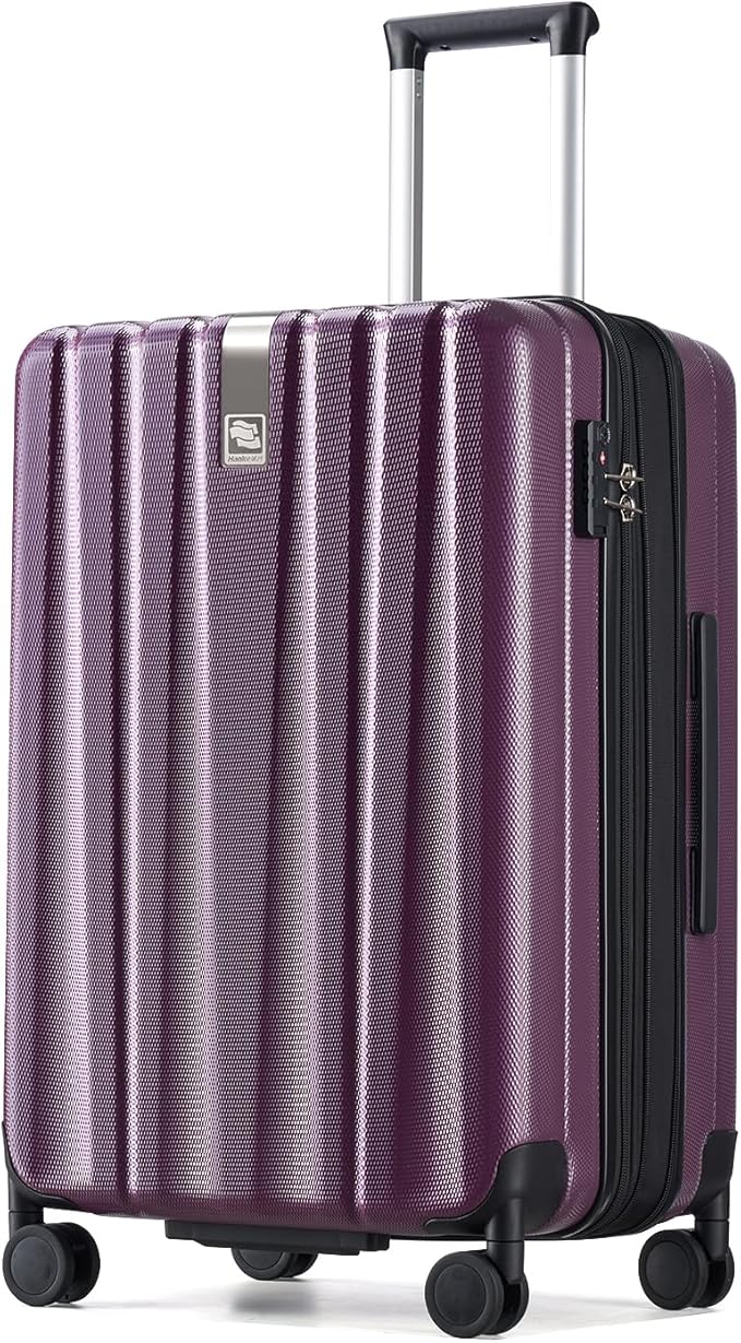 Hanke 24 Inch Expandable Checked Luggage Lightweight PC Hard Case luggage by Hanke