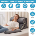 4PCS Bed Wedge Pillow for Headboard, Adjustable Wedge Pillow for Sleep Apnea - Image 2
