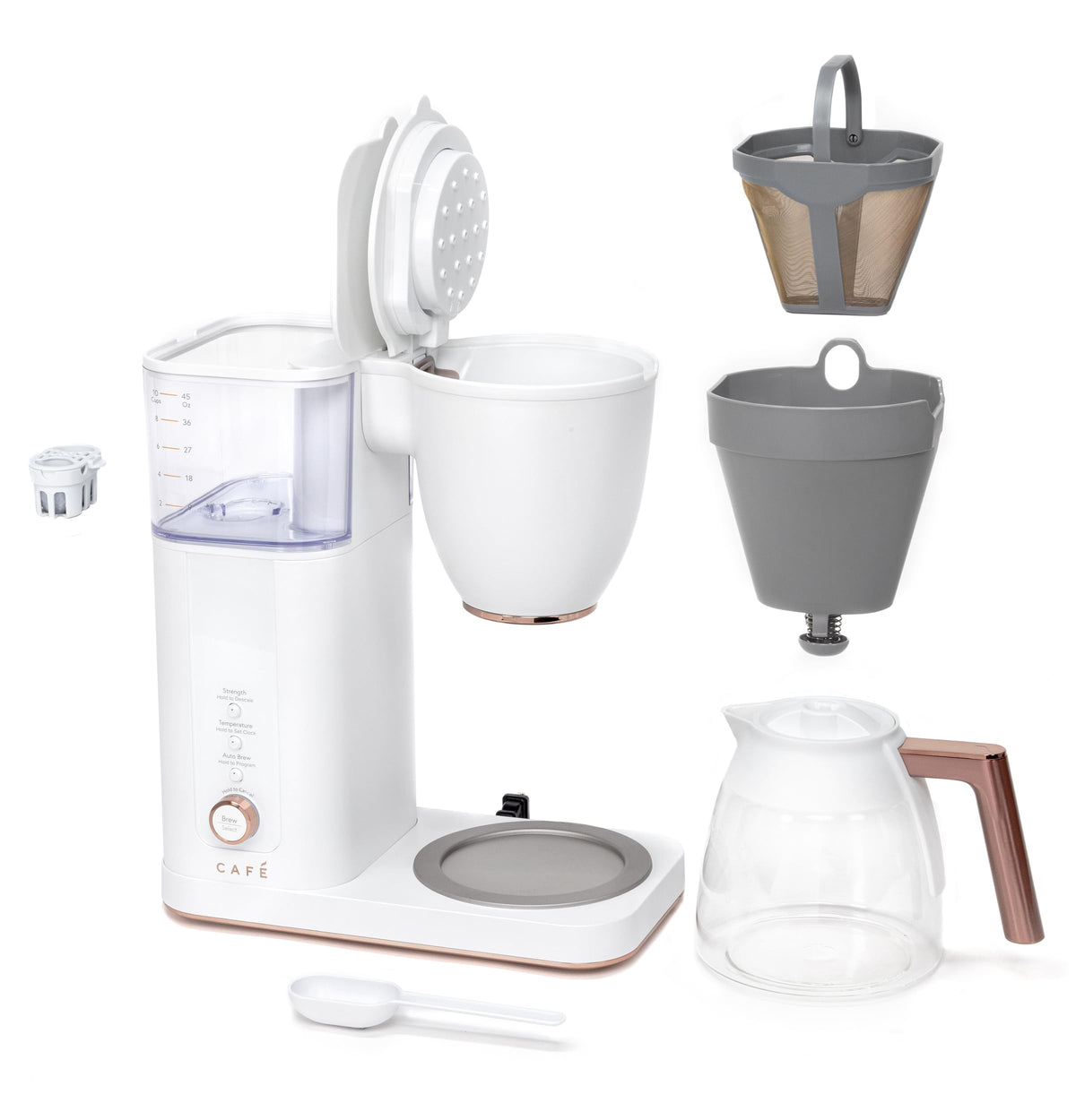 Specialty Drip Coffee Maker 10 (Matte White / Glass Carafe)