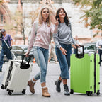 Krute Checked Aluminum Frame Suitcase 24 Inch Zipperless Luggages Hardside PC - Image 8
