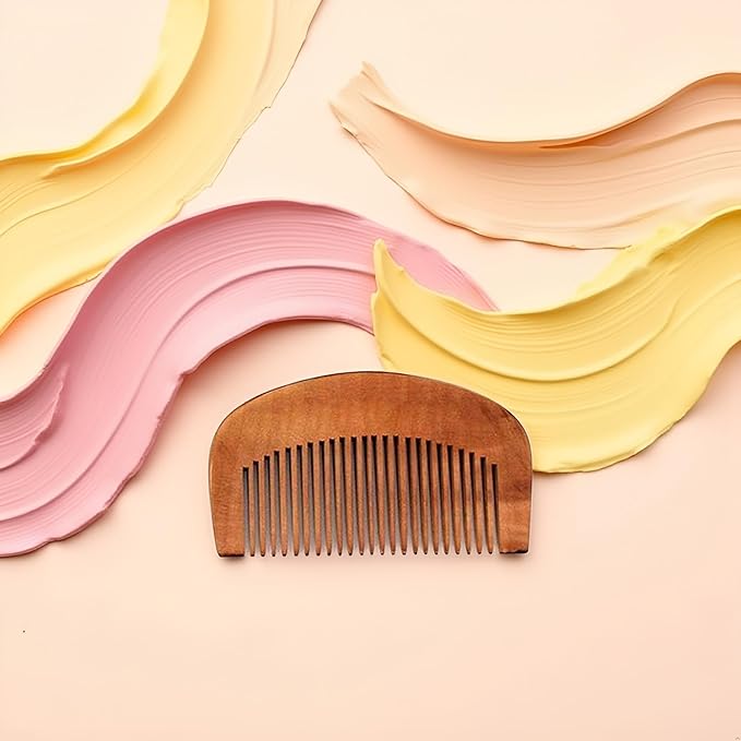2Pcs Natural Peach Wood Fine Tooth Hair Comb Anti-Static Hair Care Wooden Comb Handmade Gift Comb for Women and Men Massage Detangling Tools Care Accessories Hair Care Styling Tools and Appliances