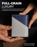 Jenoss Smart Wallet For Men: Full Grain Leather, Handcrafted, Slide Metal Pop - Image 2