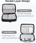 Luxtude Electronics Organizer, Portable Cable Organizer Bag - Image 4