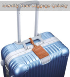 Teskyer Luggage Tags, 3 Pack Premium PU Leather Luggage Tags Privacy Protection - Image 9