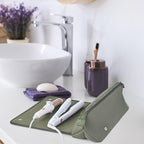 BAREFOOT CARIBOU Hair Tools Travel Bag and Heat Resistant Mat for Flat Irons, Straighteners, Curling Iron, and Haircare Accessories, 2-in-1 design, with Interior Pockets, Portable Organizer
