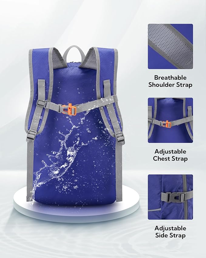 WATERFLY Hiking Foldable Daypack Backpack: 25L Ultra Lightweight Packable - Image 4