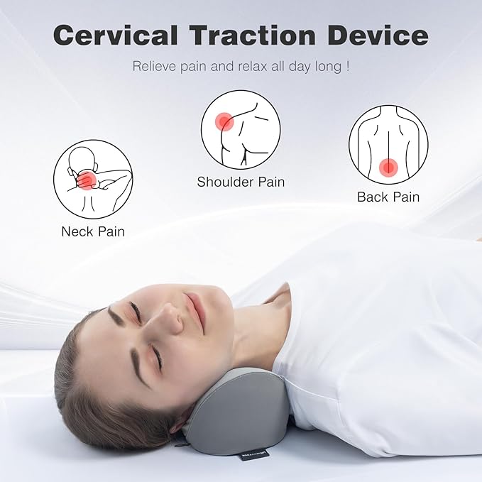 Neck Cervical Pillow Cervical Traction Device Lumbar Support Memory Foam Roll - Image 4
