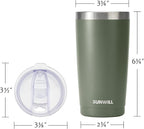 SUNWILL Travel Coffee Tumbler 20 oz, Insulated Mug - Image 3