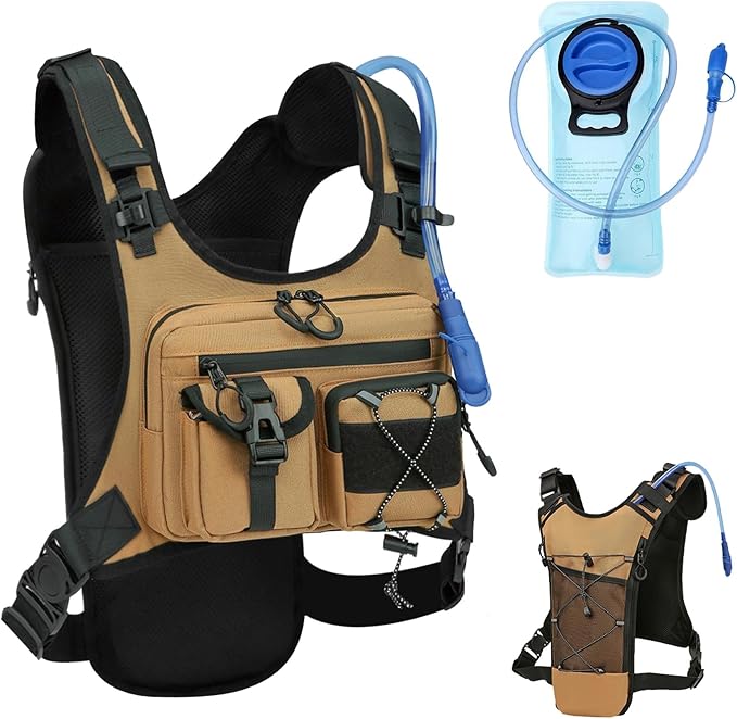 USA Original Patent Running Hydration Vest Backpack, Lightweight Chest Pack by CriuageDirect