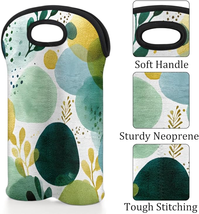Neoprene Wine Tote, Bottle Carrier Gag Insulating Neoprene Thicker, Insulated - Image 3