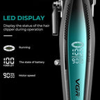 VGR 270 Hair Clippers for Men Professional, Low Noise Cordless High Speed 9000 RPM Fresh Fade Ceramic Blade Barber Clippers, Hair Cutting Kit with 6 Guide Combs, USB Charging Base, LED Display