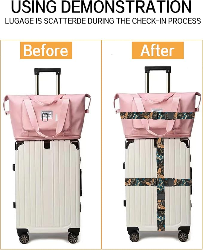 Luggage Straps for Suitcases, Adjustable Travel Belt, Durable Wide Luggage Strap - Image 4