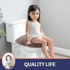 Microfiber Elongated Toilet Seat Cover 19.5"x 15" Machine Washable Solid Toilet - Image 5