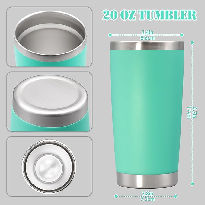 20 oz Tumbler with lid Double Wall Vacuum Insulated Tumblers Stainless Steel - Image 5