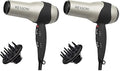 REVLON Turbo Hair Dryer | 1875 Watts of Maximum Shine,Fast Dry (Silver),(Pack of 2)