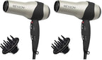 REVLON Turbo Hair Dryer | 1875 Watts of Maximum Shine,Fast Dry (Silver),(Pack of 2)
