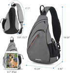 mixi Sling Bag Men Backpack Unisex One Shoulder Bag Hiking Travel Backpack - Image 2
